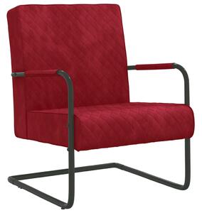 Cantilever Chair Wine Red Velvet