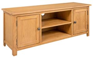 TV Cabinet 110x35x44 cm Solid Oak Wood
