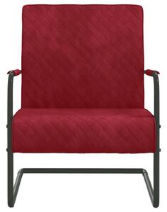 Cantilever Chair Wine Red Velvet