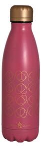 Beau and Elliot Orchid 500ml Stainless Steel Insulated Drinks Bottle Pink and Brown