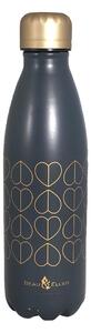 Beau and Elliot Dove 500ml Stainless Steel Insulated Drinks Bottle Blue and Gold