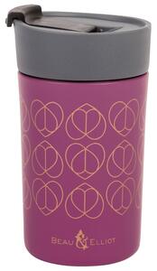 Beau and Elliot Orchid 300ml Insulated Travel Mug Pink and Grey