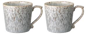 Set of 2 Denby Halo Speckle Mugs Grey/Brown