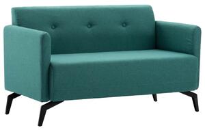 247182 2-Seater Sofa Fabric Upholstery 115x60x67 cm Green