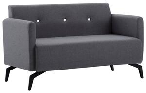 247183 2-Seater Sofa Fabric Upholstery 115x60x67 cm Dark Grey