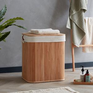 Woodford Natural Bamboo Laundry Basket Brown