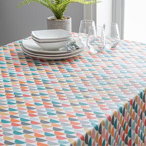 Elements Skandi PVC Tablecloth White/Pink/Blue