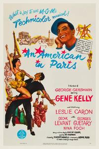 Fine Art Print An American in Paris, Ft. Gene Kelly (Vintage Cinema / Retro Movie Theatre Poster / Iconic Film Advert), (26.7 x 40 cm)