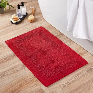 Super Soft Reversible Red Bath Mat Red