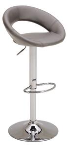 Knox Adjustable Height Swivel Bar Stool, Faux Leather Grey