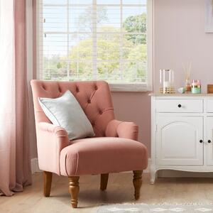 Arianna Velvet Occasional Chair Pink Blush