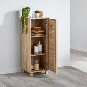 Natural Maia Oak Effect Small Storage Cabinet Brown