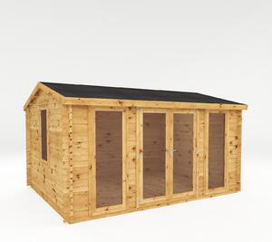 Mercia 4.5m x 3.5m Home Office Log Cabin 34mm