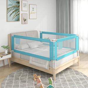 Toddler Safety Bed Rail Blue 150x25 cm Fabric