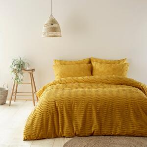 Arlo Ochre 100% Cotton Duvet Cover and Pillowcase Set Yellow
