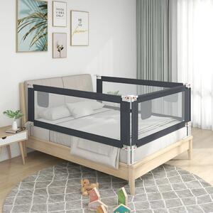 Toddler Safety Bed Rail Dark Grey 140x25 cm Fabric