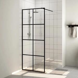 Walk-in Shower Wall with Clear ESG Glass 80x195 cm Black