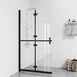 Foldable Walk-in Shower Wall Transparent ESG Glass 80x190 cm