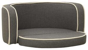 Foldable Dog Sofa Grey 76x71x30 cm Linen Washable Cushion