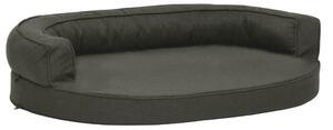 Ergonomic Dog Bed Mattress 75x53 cm Linen Look Dark Grey