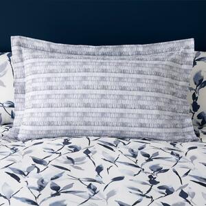 Zen Navy Oxford Pillowcase Navy Blue/White