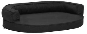 Ergonomic Dog Bed Mattress 75x53 cm Linen Look Black