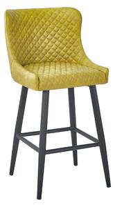 Montreal Olive Faux Leather Bar Stool Green