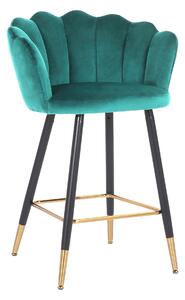 Vivian Counter Height Bar Stool, Velvet Green