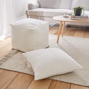 Boucle Floor Cushion White