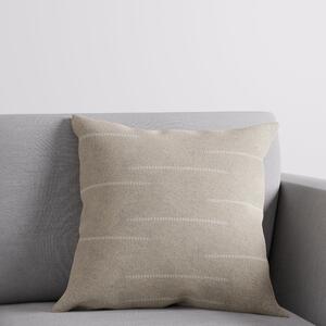 Serenity Textured Natural Cushion Brown and White