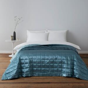 Nancy Duck-Egg Satin Quilted Bedspread Blue