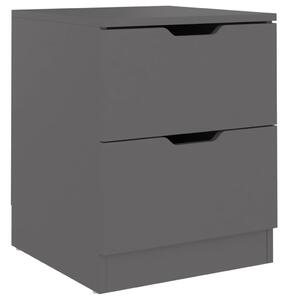Bedside Cabinet Grey 40x40x50 cm Engineered Wood