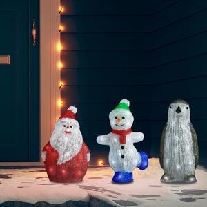 3 Piece LED Christmas Acrylic Figure Set Indoor and Outdoor