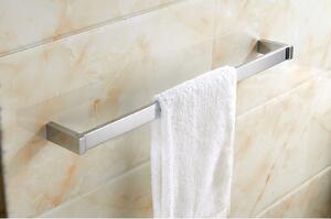 Bathstore Square Single Towel Rail - Chrome