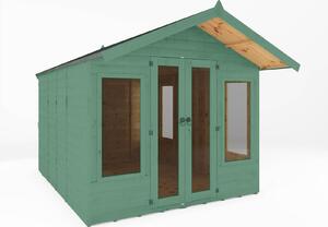 Country Living Premium Hatton 10ft x 8ft Contemporary Summerhouse Painted + Installation - Aurora Green