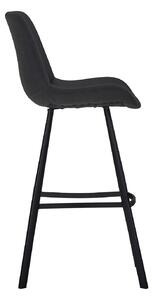 Dalston Faux Leather Bar Stool - Set of 2 - Charcoal