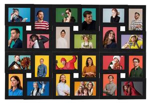 Collage Photo Frame for 24x(10x15 cm) Picture Black MDF