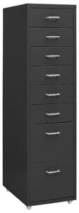 Mobile File Cabinet Anthracite 28x41x109 cm Metal