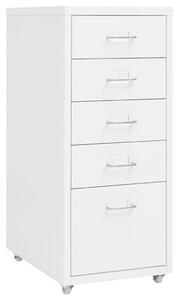 Mobile File Cabinet White 28x41x69 cm Metal