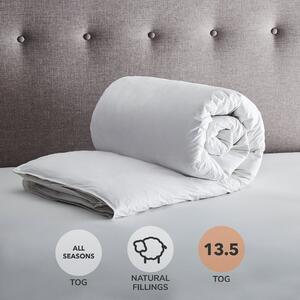Fogarty White Goose Feather and Down All Seasons 13.5 Tog Duvet White