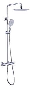 Hunsdon Thermostatic Valve, Square Overhead and Hand Shower Chrome