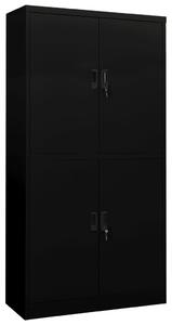 Office Cabinet Black 90x40x180 cm Steel
