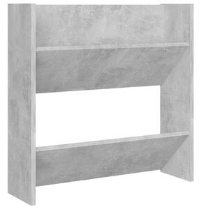 Wall Shoe Cabinet Concrete Grey 60x18x60 cm Engineered Wood