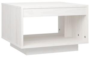 Coffee Table White 50x50x33.5 cm Solid Pinewood
