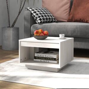 Coffee Table White 50x50x33.5 cm Solid Pinewood
