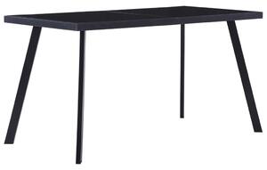 Dining Table Black 140x70x75 cm Tempered Glass