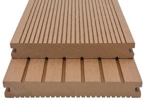 WPC Solid Decking Boards with Accessories 30 m² 2.2 m Teak