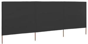 3-panel Wind Screen Fabric 400x120 cm Anthracite