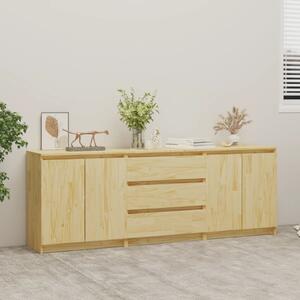 Side Cabinet 180x36x65 cm Solid Pinewood