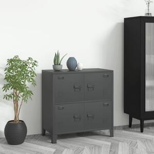 Industrial Filing Cabinet Anthracite 75x40x80 cm Steel